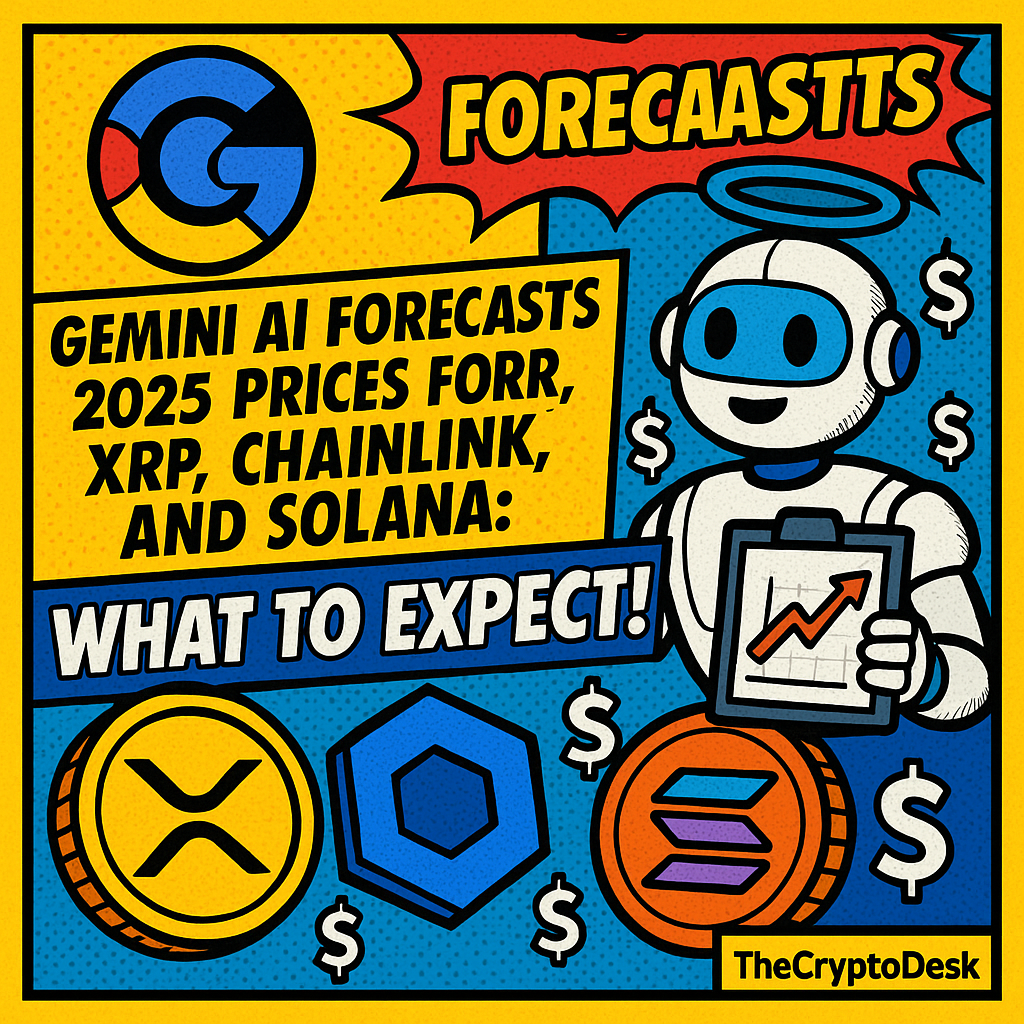 Googles Gemini AI Forecasts 2025 Prices for XRP, Chainlink, and Solana: What to Expect!