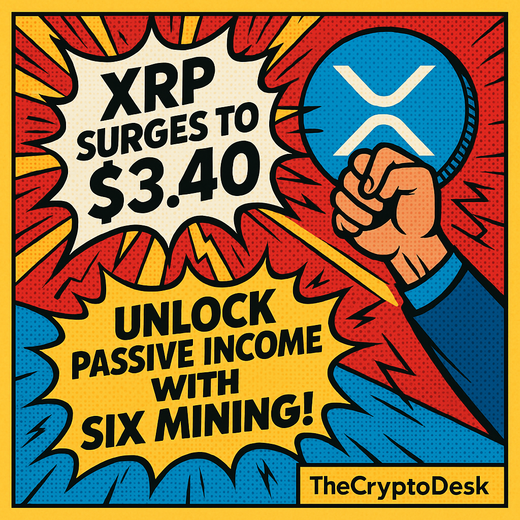 XRP Surges to $3.40: Unlock Passive Income with SIX MINING!