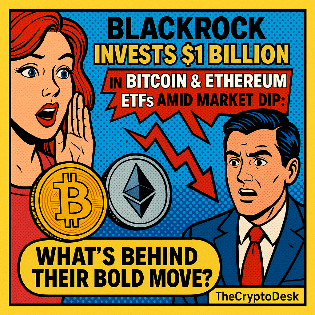 BlackRock Invests $1 Billion in Bitcoin & Ethereum ETFs Amid Market Dip: Whats Behind Their Bold Move?