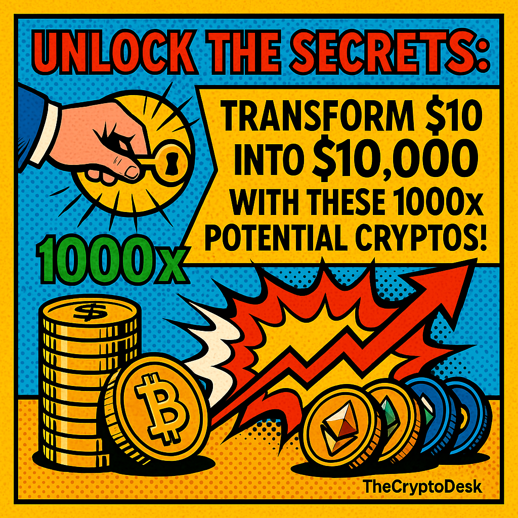 Unlock the Secrets: Transform $10 into $10,000 with These 1000x Potential Cryptos!