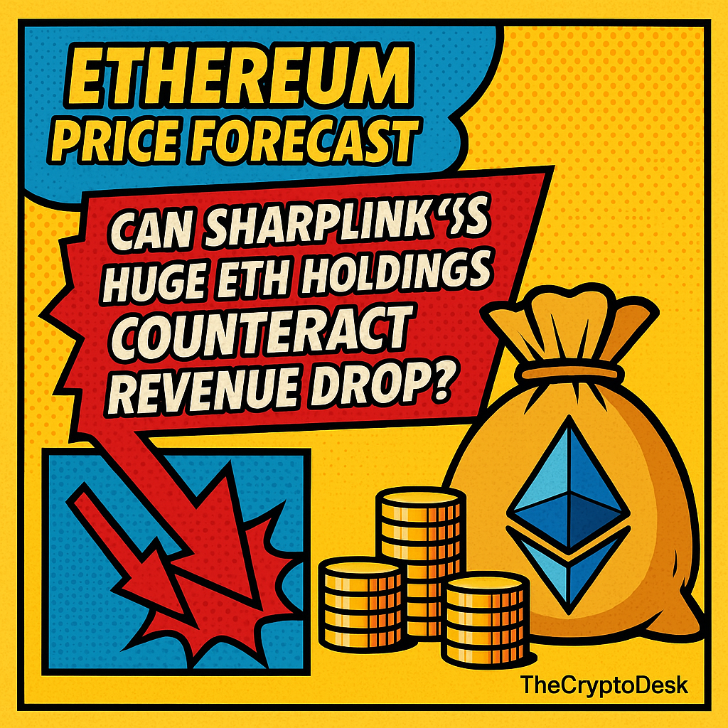 Ethereum Price Forecast: Can SharpLinks Huge ETH Holdings Counteract Revenue Drop?