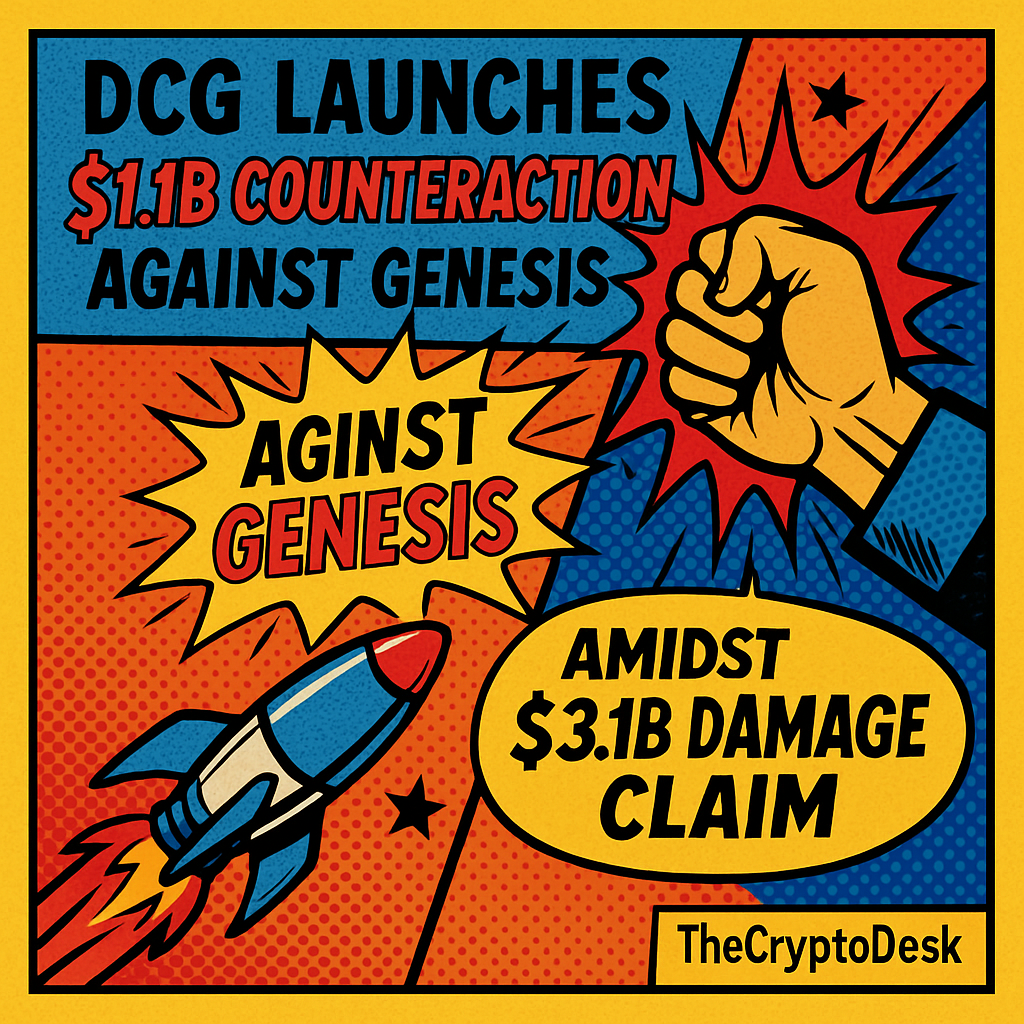 DCG Launches $1.1B Counteraction Against Genesis Amidst $3.1B Damage Claim