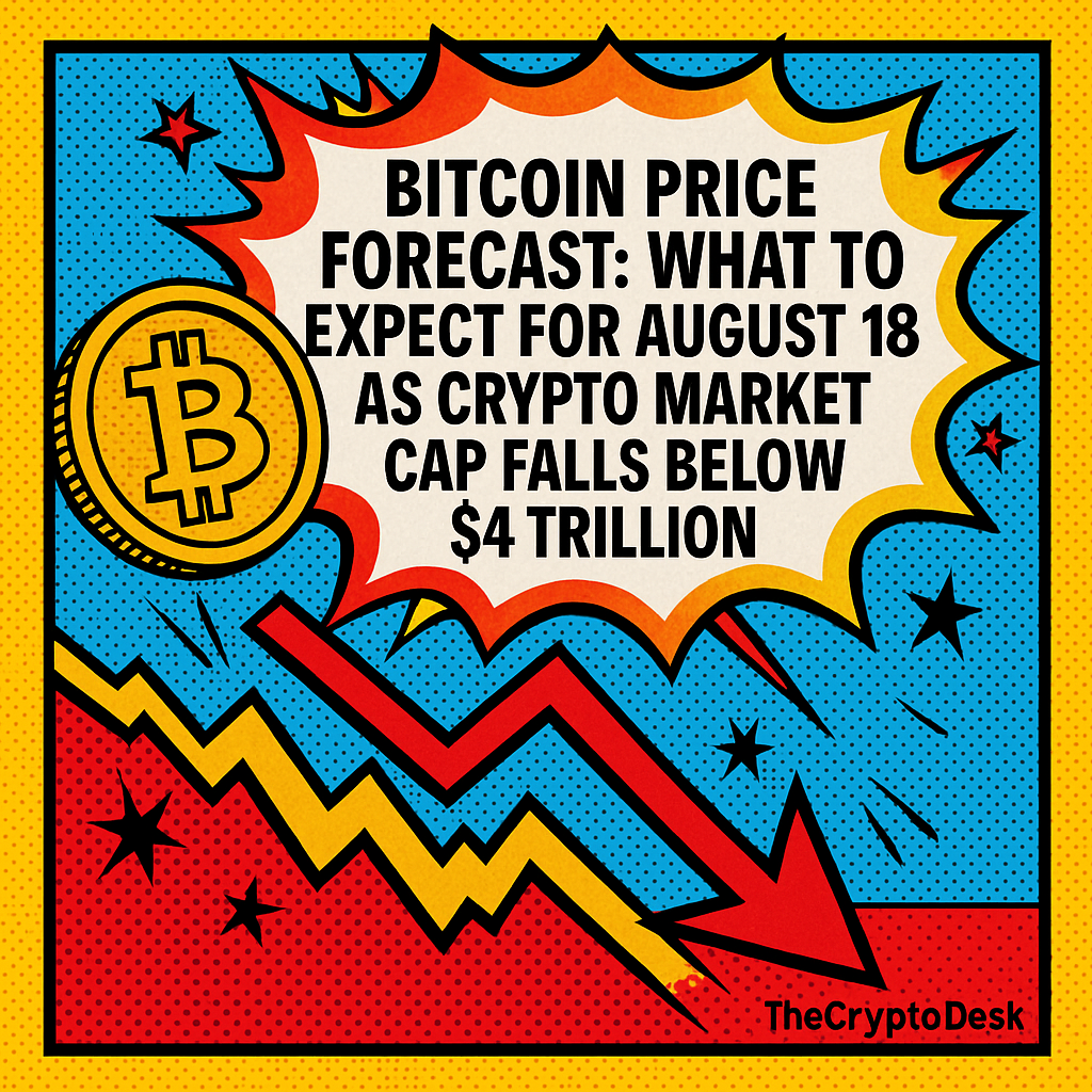 Bitcoin Price Forecast: What to Expect for August 18 as Crypto Market Cap Falls Below $4 Trillion