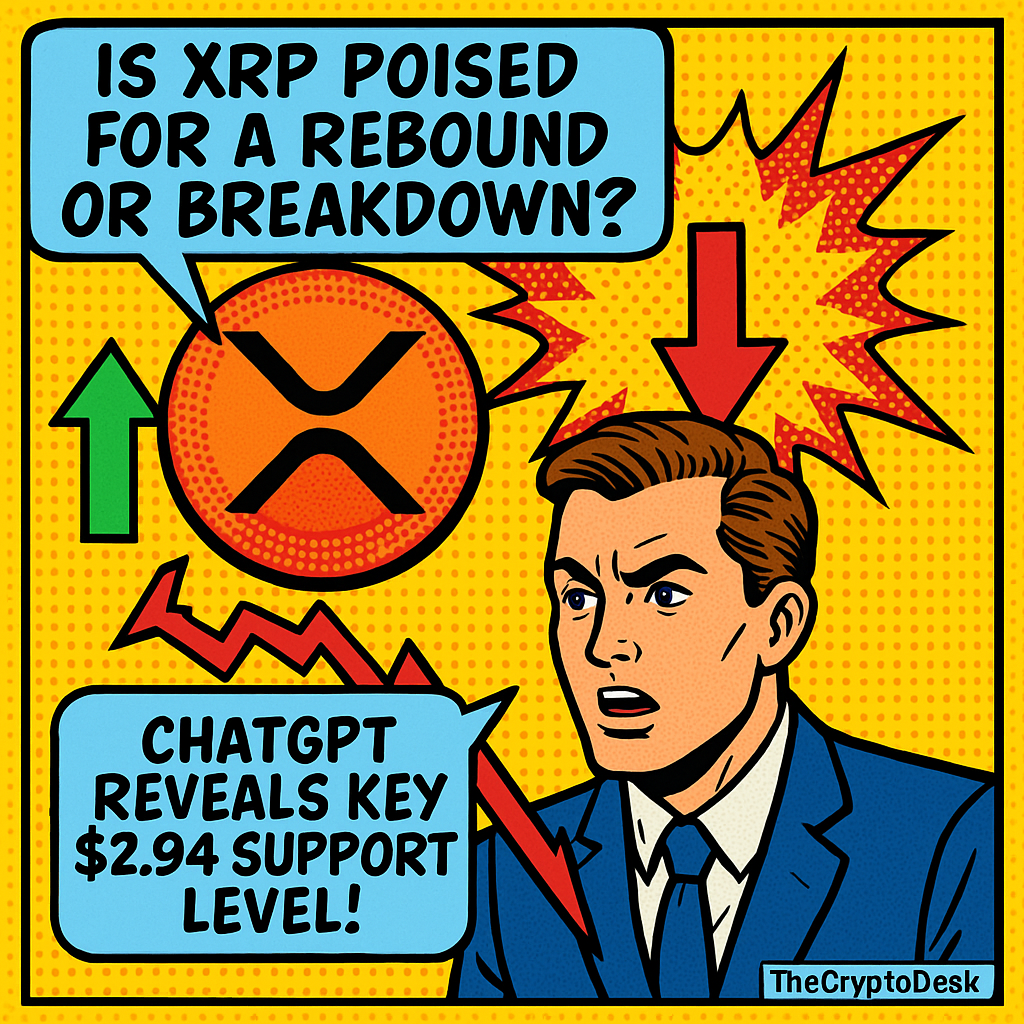 Is XRP Poised for a Rebound or Breakdown? ChatGPT Reveals Key $2.94 Support Level!