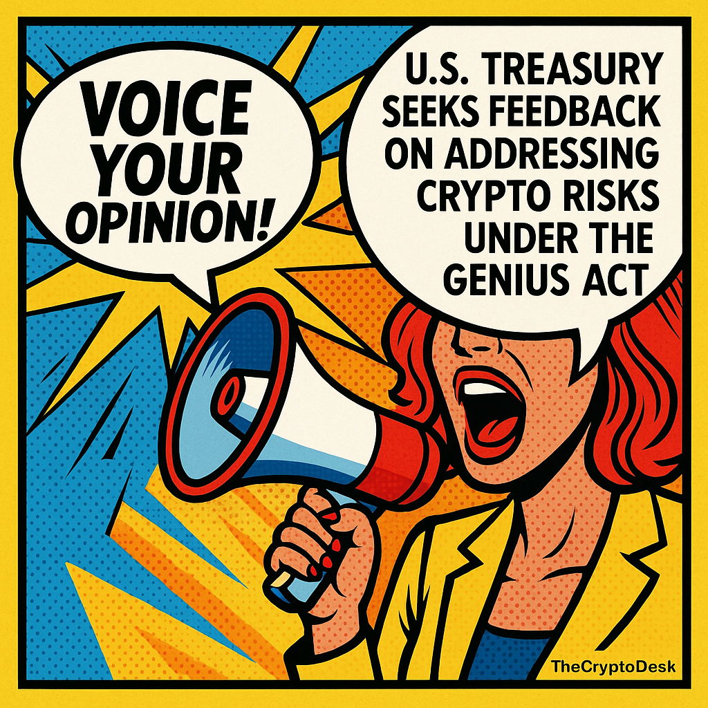 Voice Your Opinion: U.S. Treasury Seeks Feedback on Addressing Crypto Risks Under the GENIUS ACT