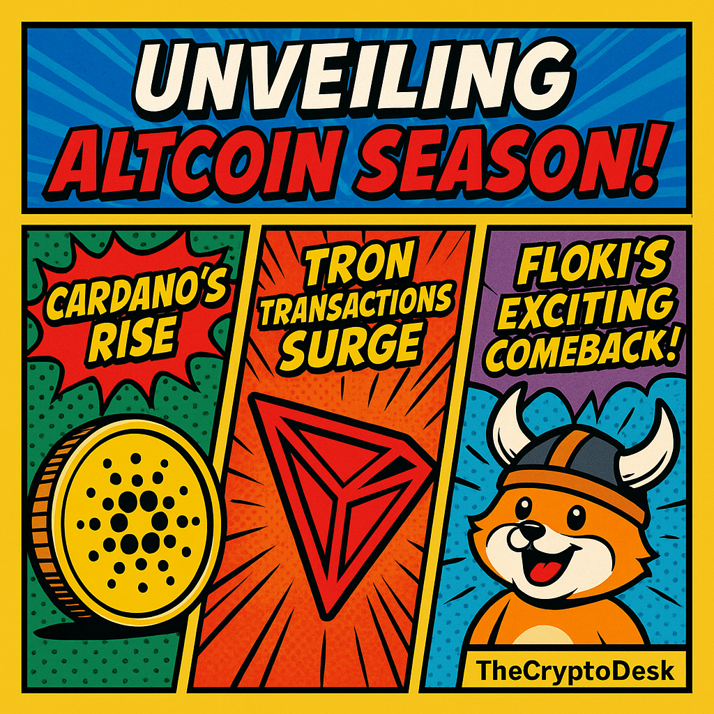 Unveiling Altcoin Season: Cardanos Rise, Tron Transactions Surge, and Flokis Exciting Comeback!