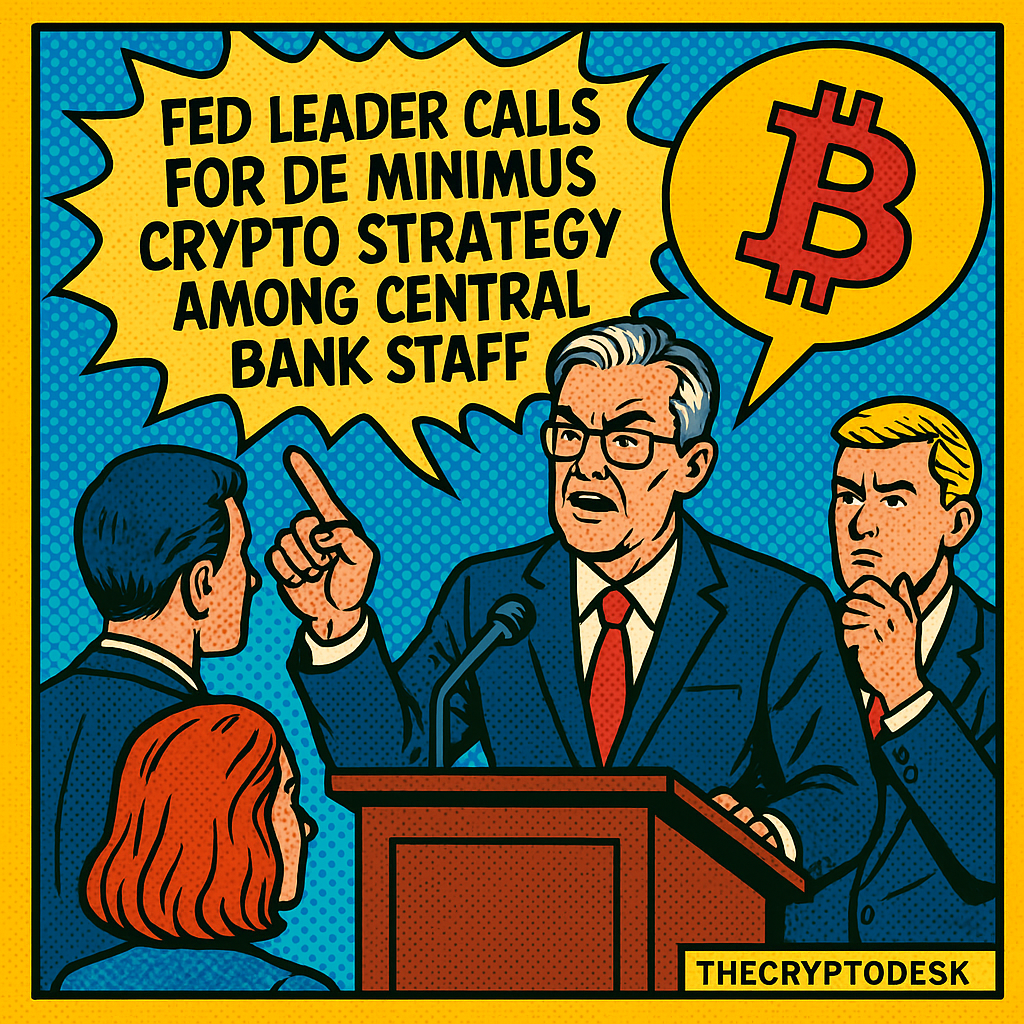 Fed Leader Calls for De Minimus Crypto Strategy Among Central Bank Staff