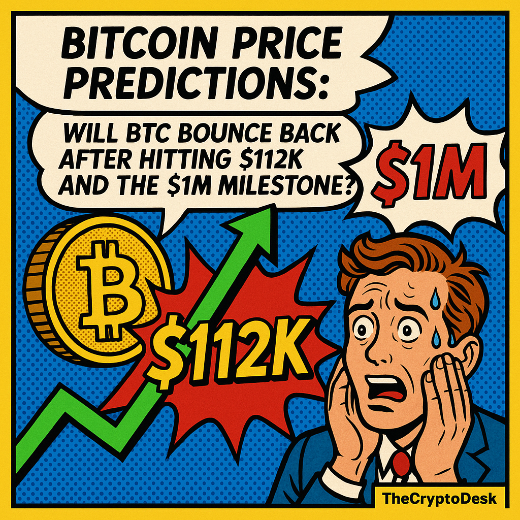 Bitcoin Price Predictions: Will BTC Bounce Back After Hitting $112K and the $1M Milestone?