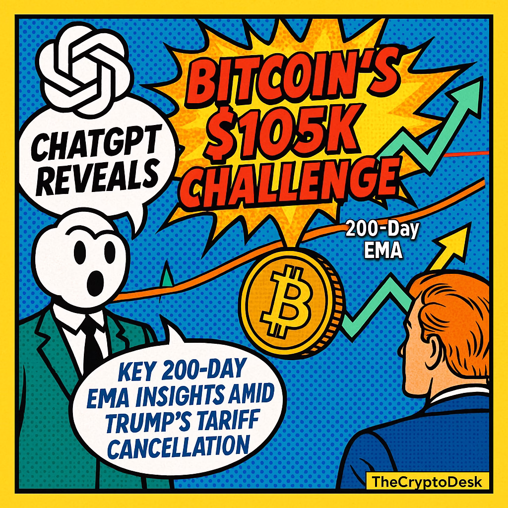 ChatGPT Reveals Bitcoins $105K Challenge: Key 200-Day EMA Insights Amid Trumps Tariff Cancellation
