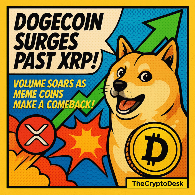 Dogecoin Surges Past XRP: Volume Soars as Meme Coins Make a Comeback!