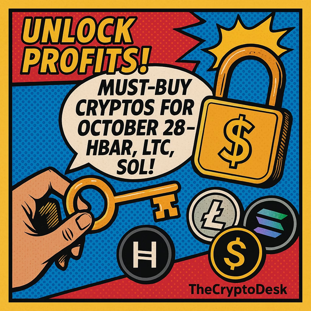 Unlock Profits: Must-Buy Cryptos for October 28 – HBAR, LTC, SOL! Unlock Profits: Must-Buy Cryptos for October 28 – HBAR, LTC, SOL!