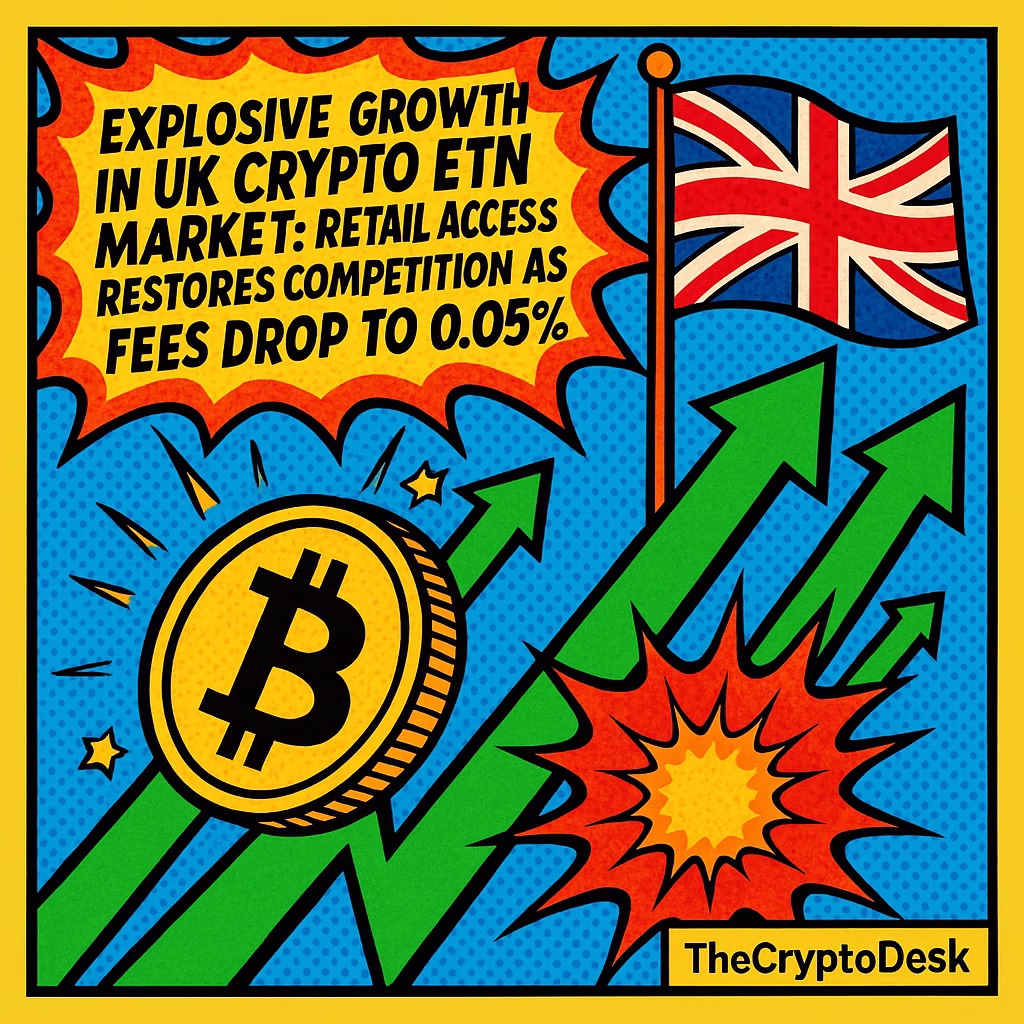 Explosive Growth in UK Crypto ETN Market: Retail Access Restores Competition as Fees Drop to Just 0.05%