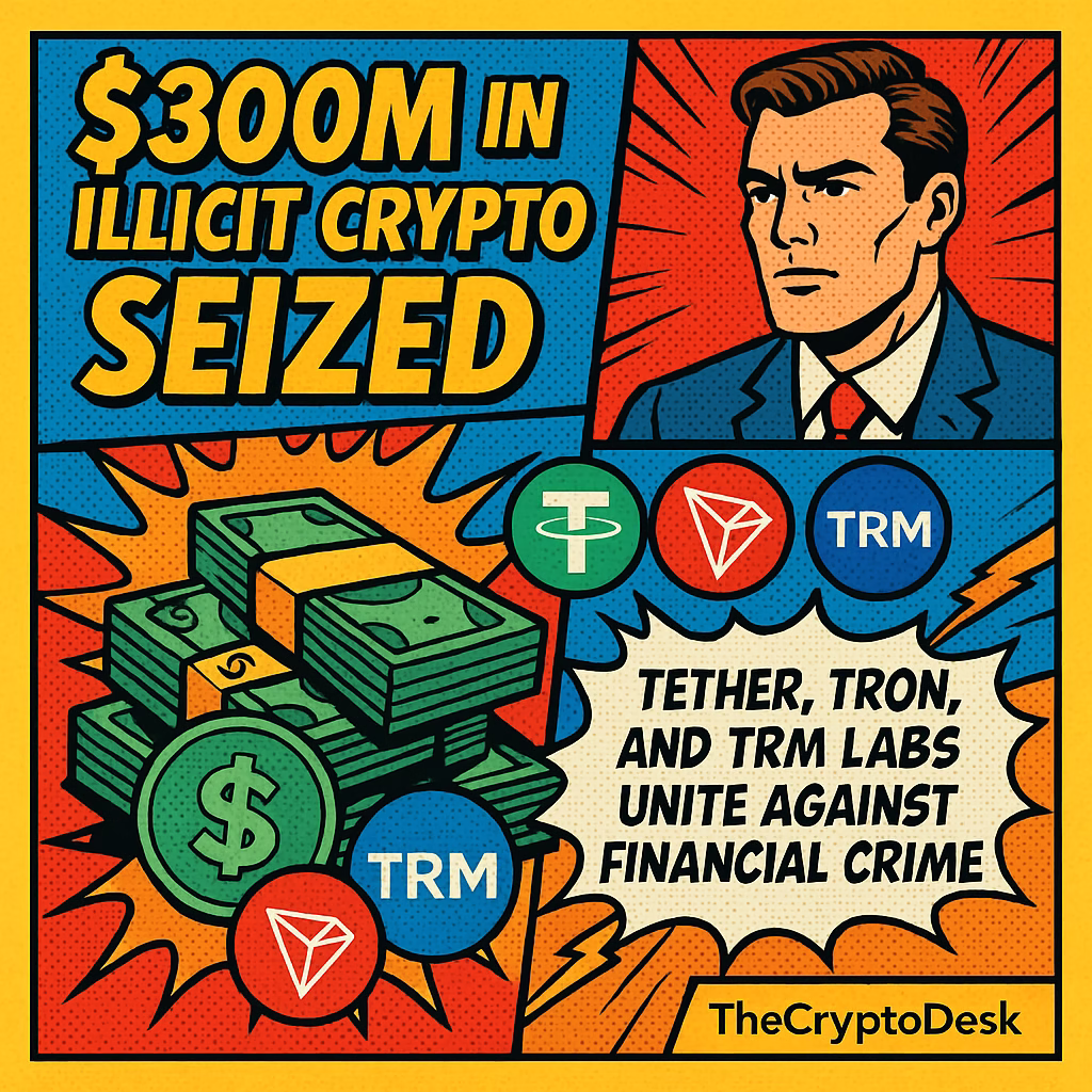 $300M in Illicit Crypto Seized: Tether, TRON, and TRM Labs Unite Against Financial Crime