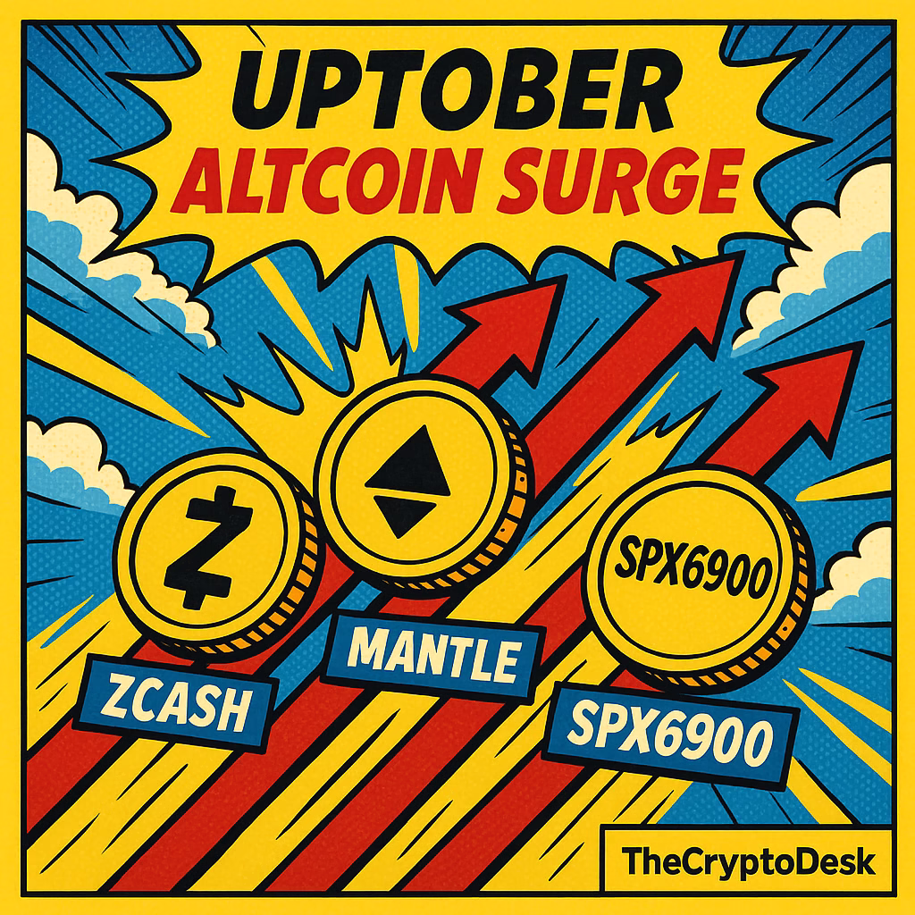 Uptober Altcoin Surge: Zcash, Mantle, and SPX6900 Soar to New Heights!