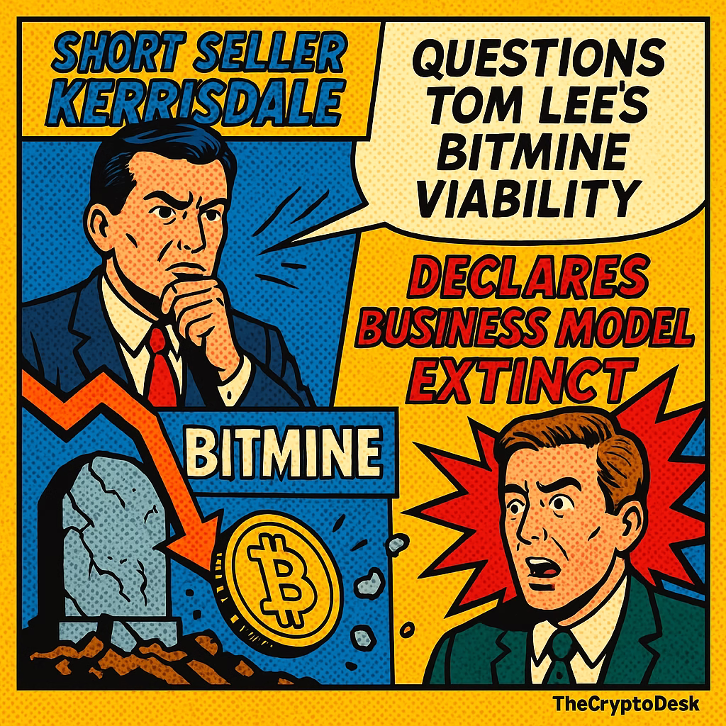 Short Seller Kerrisdale Questions Tom Lees BitMine Viability, Declares Business Model Extinct