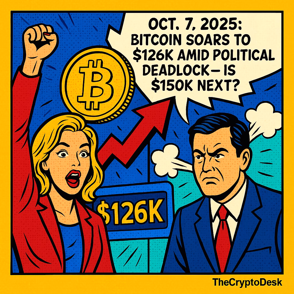 Oct. 7, 2025: Bitcoin Soars to $126K Amid Political Deadlock – Is $150K Next?