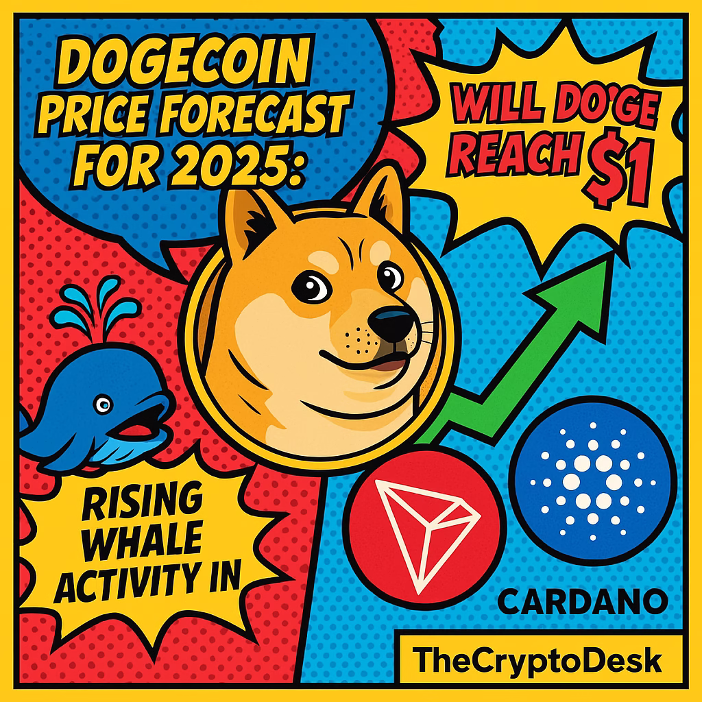 Dogecoin Price Forecast for 2025: Will DOGE Reach $1 Amid Rising Whale Activity in TRON and Cardano?