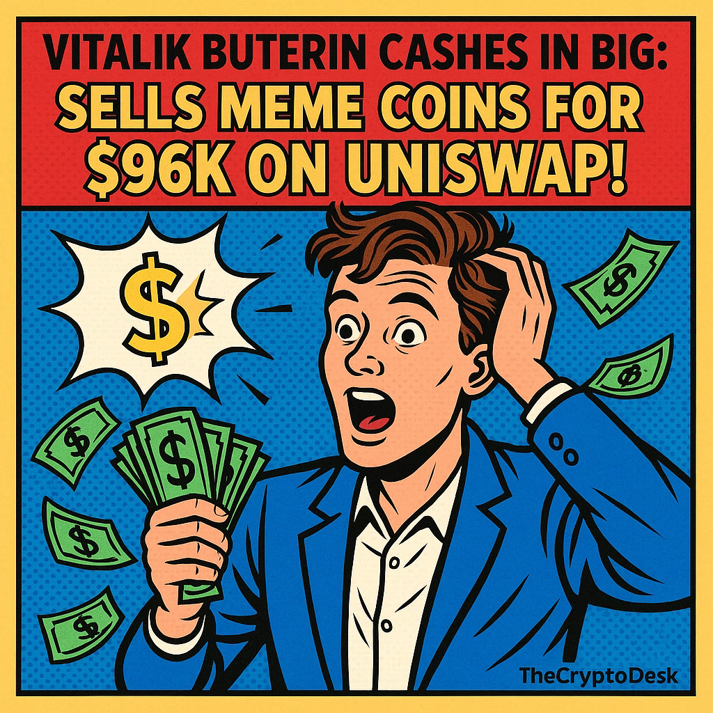 Vitalik Buterin Cashes in Big: Sells Meme Coins for $96K on Uniswap!