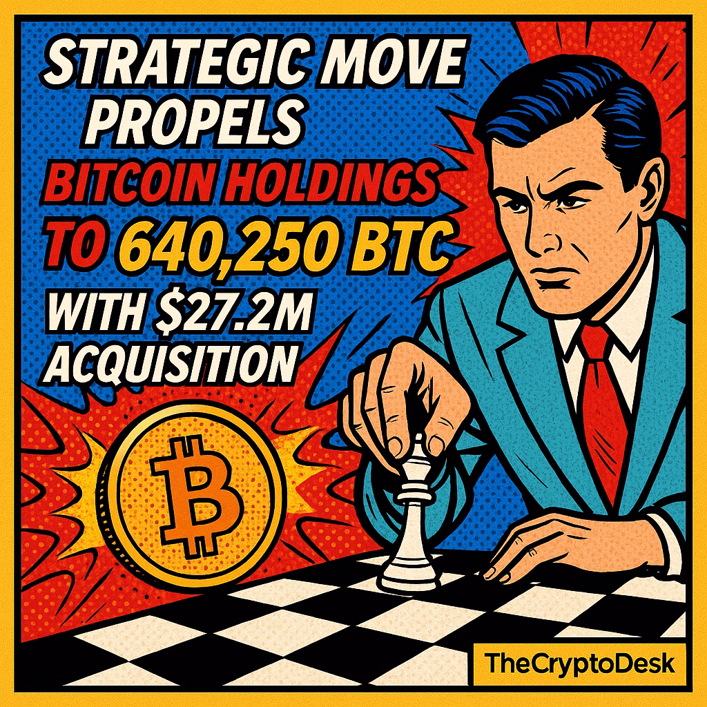 Strategic Move Propels Bitcoin Holdings to 640,250 BTC with $27.2M Acquisition
