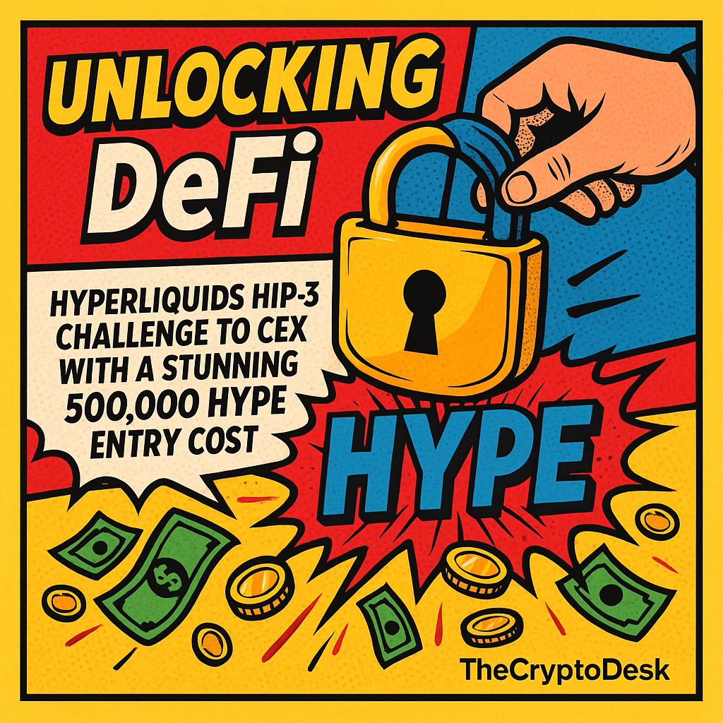 Unlocking DeFi: Hyperliquids HIP-3 Challenge to CEX with a Stunning 500,000 HYPE Entry Cost