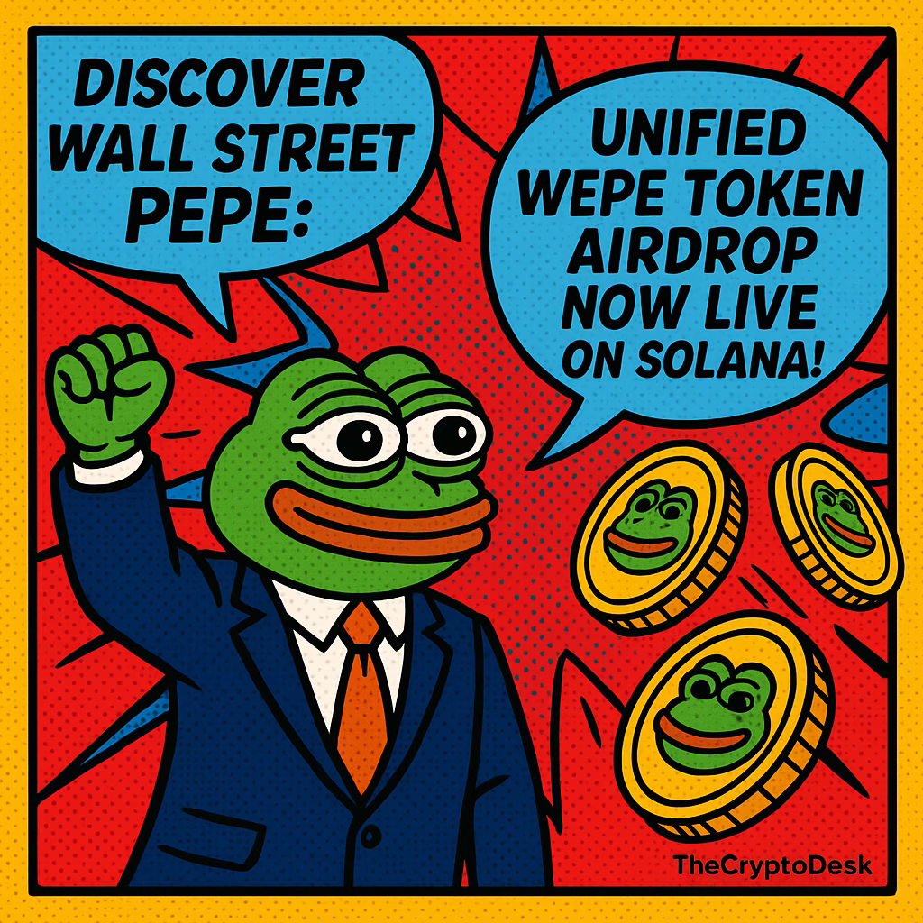 Discover Wall Street Pepe: Unified WEPE Token Airdrop Now Live on Solana!
