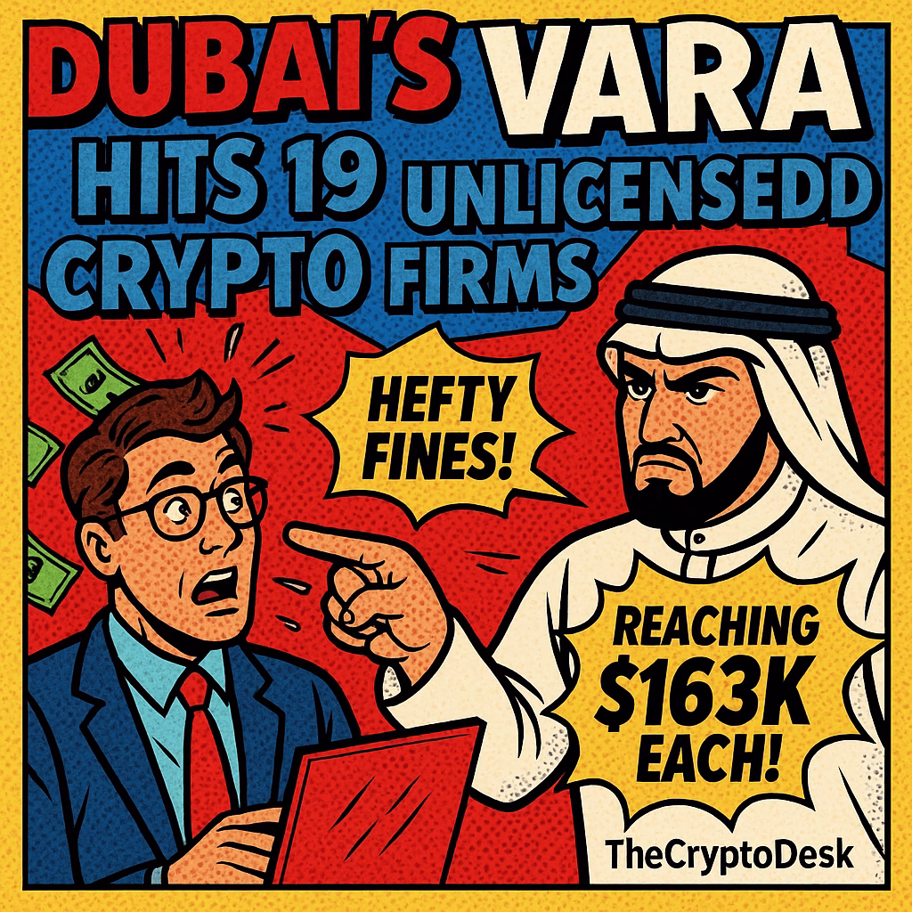 Dubais VARA Hits 19 Unlicensed Crypto Firms with Hefty Fines Reaching $163K Each!