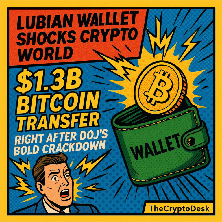 LuBian Wallet Shocks Crypto World with $1.3B Bitcoin Transfer Right After DOJs Bold Crackdown