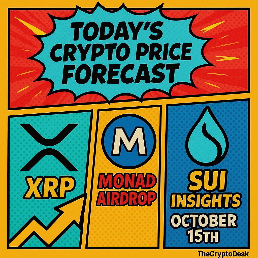 Todays Crypto Price Forecast: XRP, Monad Airdrop, and SUI Insights for October 15th