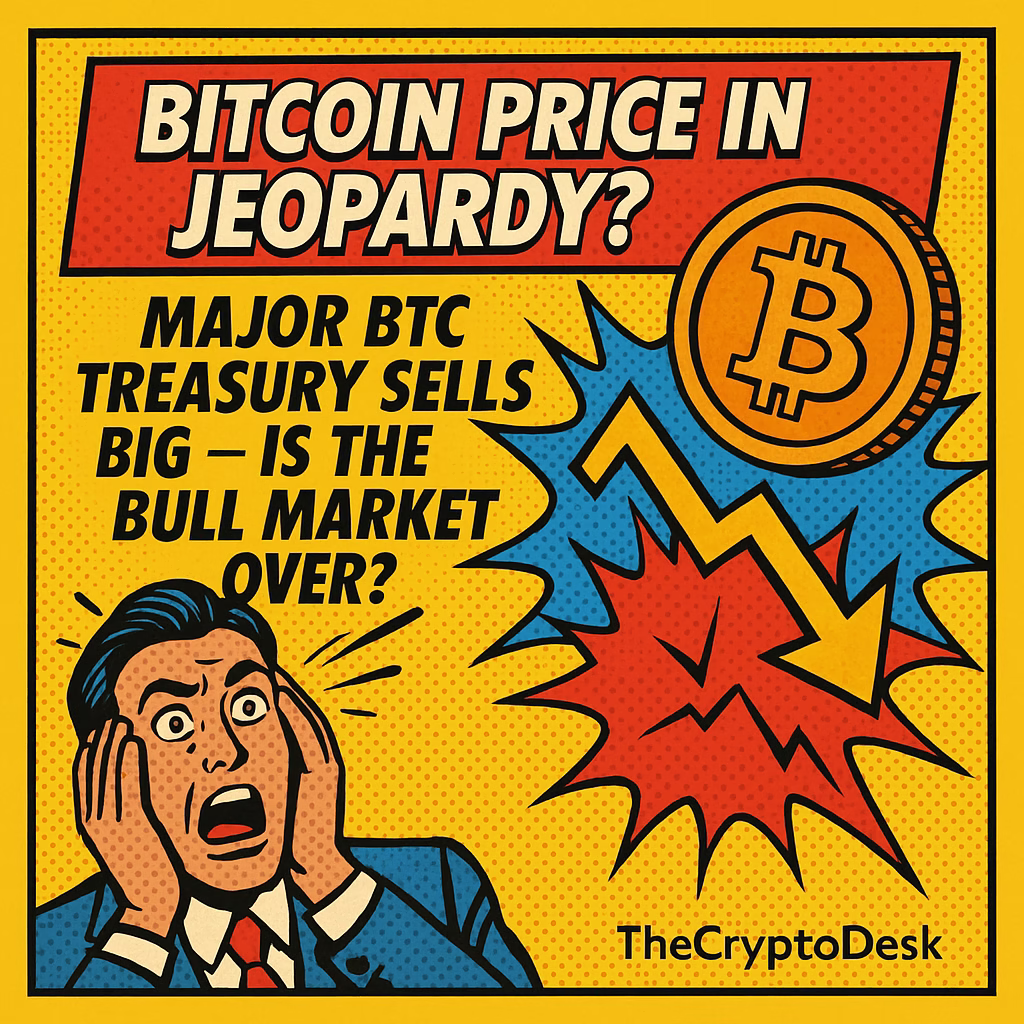 Bitcoin Price in Jeopardy? Major BTC Treasury Sells Big – Is the Bull Market Over?