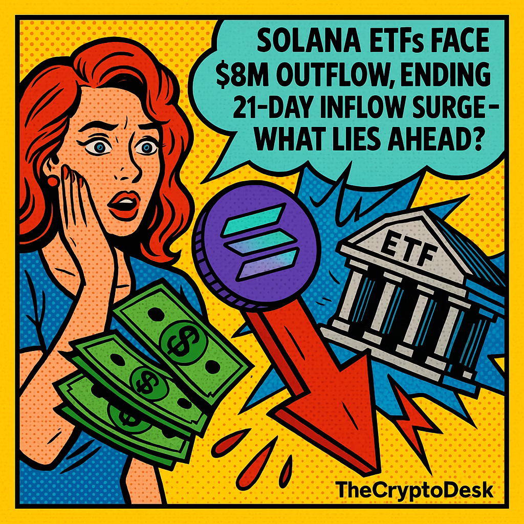 Solana ETFs Face $8M Outflow, Ending 21-Day Inflow Surge – What Lies Ahead?