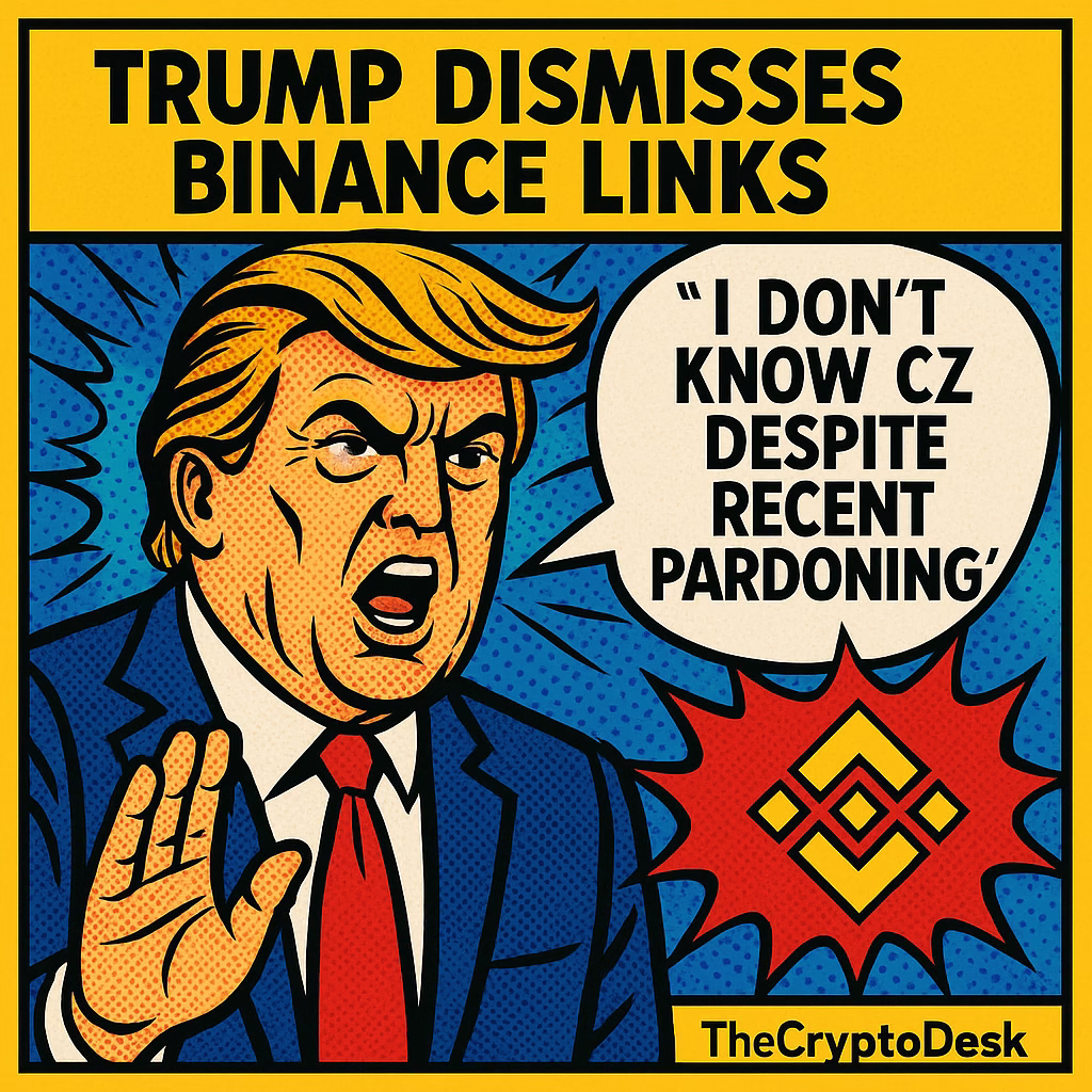 Trump Dismisses Binance Links: I Dont Know CZ Despite Recent Pardoning