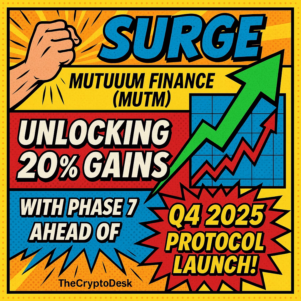 Mutuum Finance (MUTM) Surge: Unlocking 20% Gains with Phase 7 Ahead of Q4 2025 Protocol Launch!